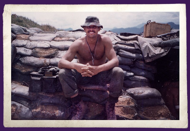 A photograph of Rocky Bleier taken during active deployment